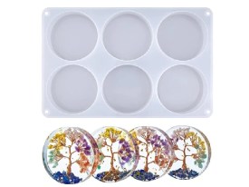 Molde silicona 6 circulos grandes 